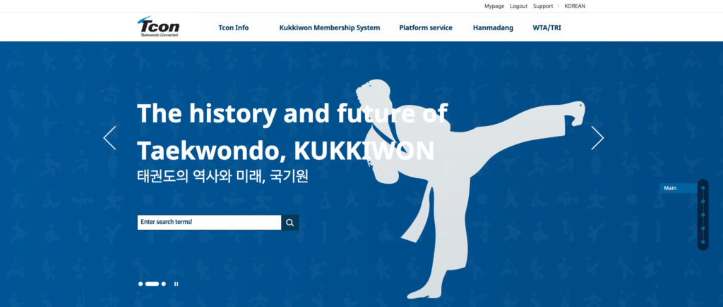 Dynamic image representing TCon Site, a comprehensive platform for the Taekwondo community, featuring interactive elements like training modules, event calendars, and community forums, symbolizing its role in enhancing connectivity, learning, and engagement within the martial art.